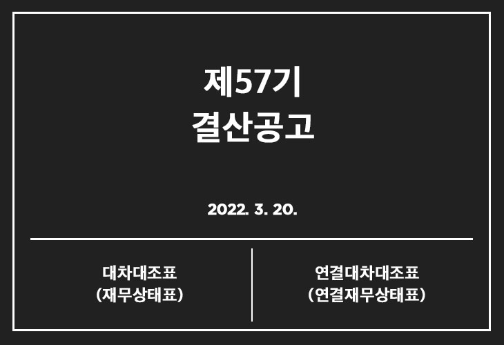 제57기 결산공고